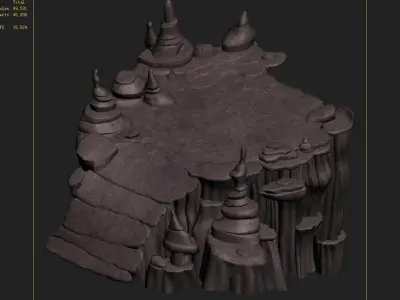 Mountain - Slope - Stone 03 3D model