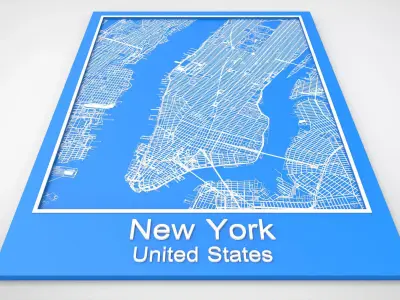 Streets and roads New York United States 3D model
