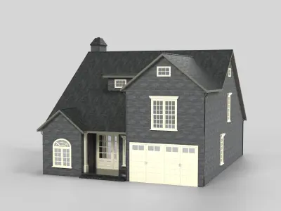 British House Design 04T1  Low-poly 3D model