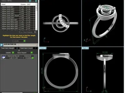 Diamond Ring For Women 3d Print Model 3D print model 15