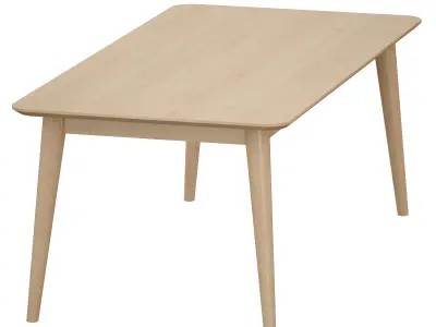 Tate Sand Extendable Midcentury Dining Table Crate and Barrel 3D model