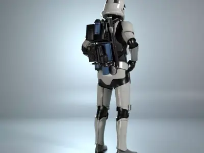 Stormtrooper Imperial assets Low-poly 3D model