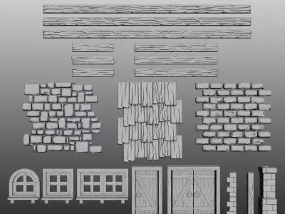Fantasy House Kit - For 3D Printing 3D print model