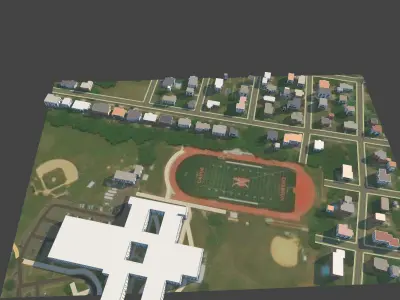 3D Lifesize Textured City Model vol 2 Low-poly 3D model
