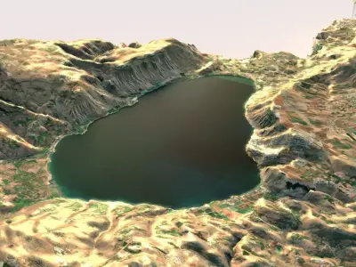 Israel Terrain Country 3D model