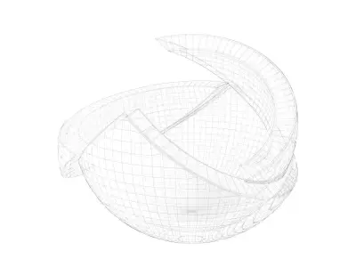 Armadillo Sphere Glass Sculpture 3D model