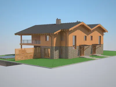 Chalet House 5 3D model