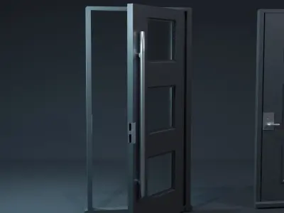 Modern Door Low-poly 3D model
