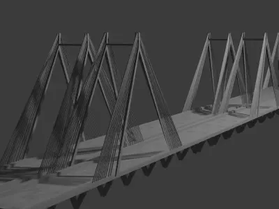 Worli SeaLink Bridge 3D model