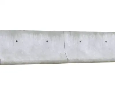 Jersey Barrier Low-poly 3D model
