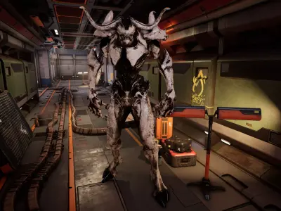 Alien 4 Low-poly 3D model