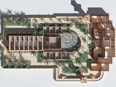 ancient arabian palace 3D model