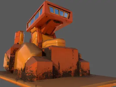SCI FI BUILD Low-poly 3D model