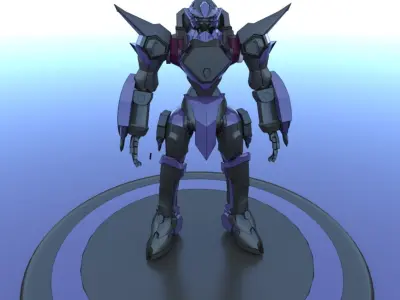 Cyborg Prototype Mecha Robot SciFi 3D model