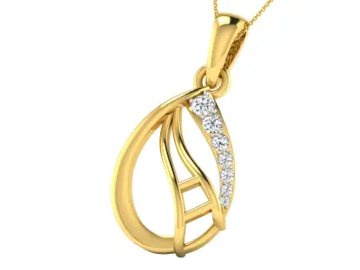 Solitaire Women Pendant 3dm STL OBJ FBX Renders Details 3D print model 87