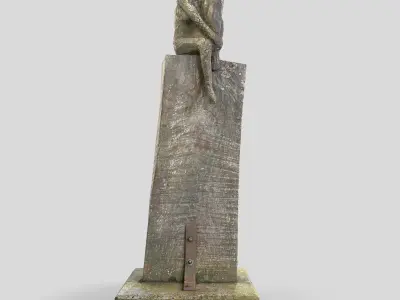  woods sculpture woman Low-poly 3D model