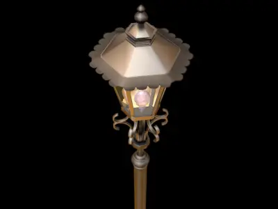 street old lamp 3d model 3D model