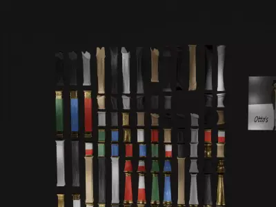 Roman and Greek columns 247 assets game ready low poly PBR Low-poly 3D model