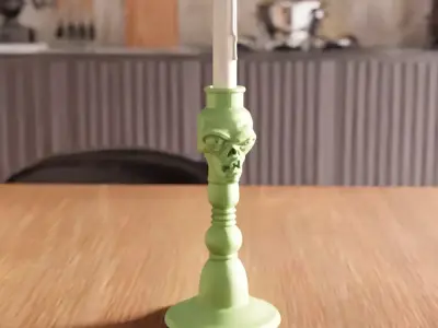 Zombie Candle Holder STL File - 185 3D print model