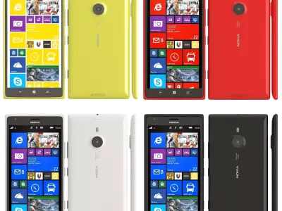 Nokia Lumia 1520 all color 3D model