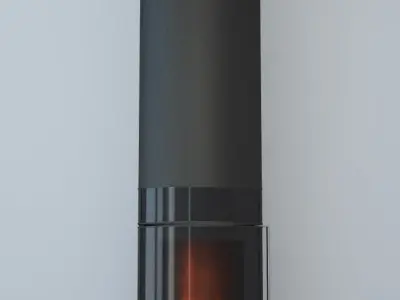 Wood stove CP Low-poly 3D model