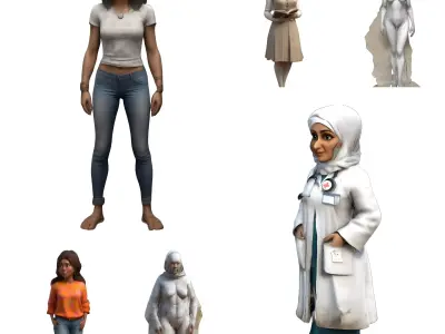 Diverse Characters Collection Vol 1 3D print model