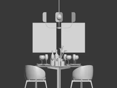 Dinning Set 07 3D model