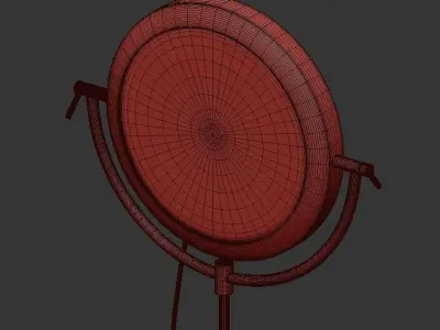 TRIPOD floor lamp with gold light 3D model