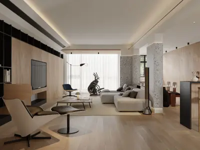 apartment interior scenes     3D model 34