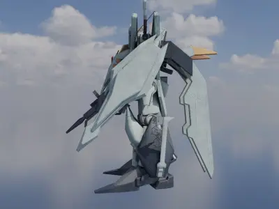 Mobile Suit Gundam Hathaway  RX-105-Gundam 3D model