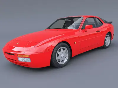 1989 Porsche 944 Turbo 3D model