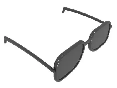 Classic Sunglass Low-poly 3D model