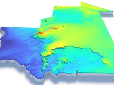 Mauritania Terrain Country 3D model