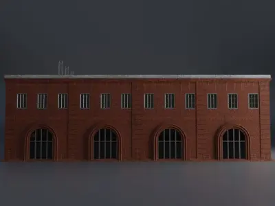 URBAN CITY BUILDING 9 Low-poly 3D model