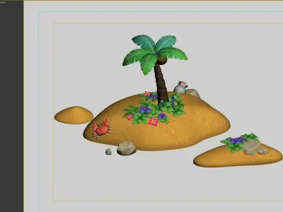 beach sand sculpture 3D model