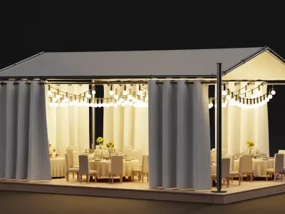 Wedding Gazebo - Grand Outdoor Event Pavilion 3D model