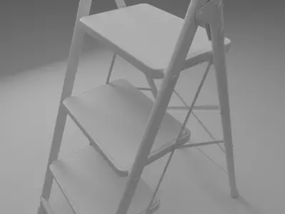 Garden stepladder Low-poly 3D model