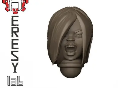 Heresylab - Female Sci-Fi heads for conversions SET 12 of 21 3D print model