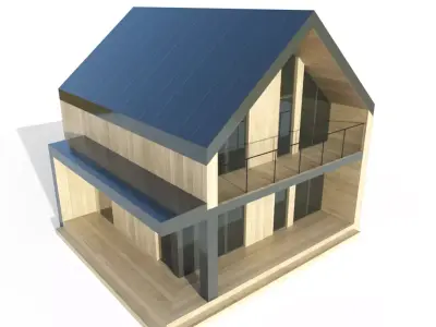 BarnHouse Low-poly 3D model