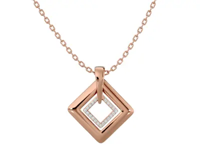 Light Minimalist Diamond Ring Earrings Pendant Set 3D print model