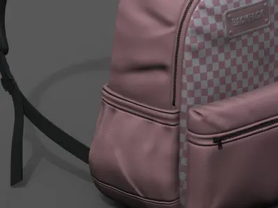 Backpack Camping bag baggage Color 3d low poly  Low-poly 3D model