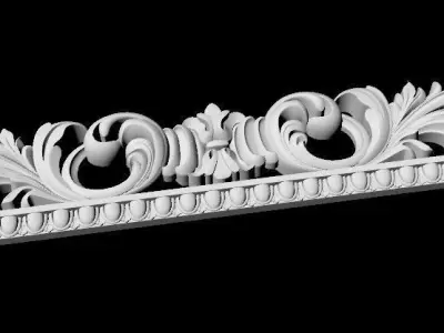 carved mirror 3D model
