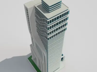 Futuristic Building 3D model buy