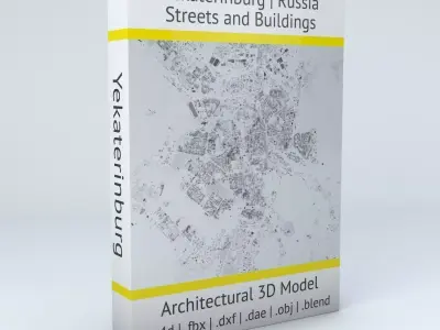 Yekaterinburg Streets and Buildings 3D model