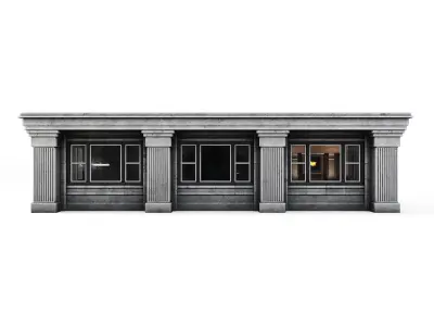 Tenement Building Top Floor Low-poly 3D model