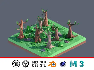 land 89A Low-poly 3D model