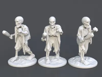 Immortal Skeleton Army 3D print model