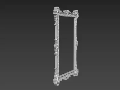 Ornate Carved Frame for CNC Baroque Style Relief Model 3D model