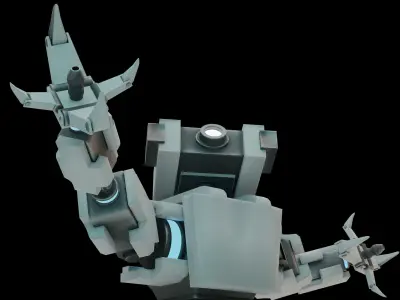 Stylized Robot Low-poly 3D model
