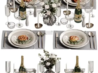 Table Set 13 3D model